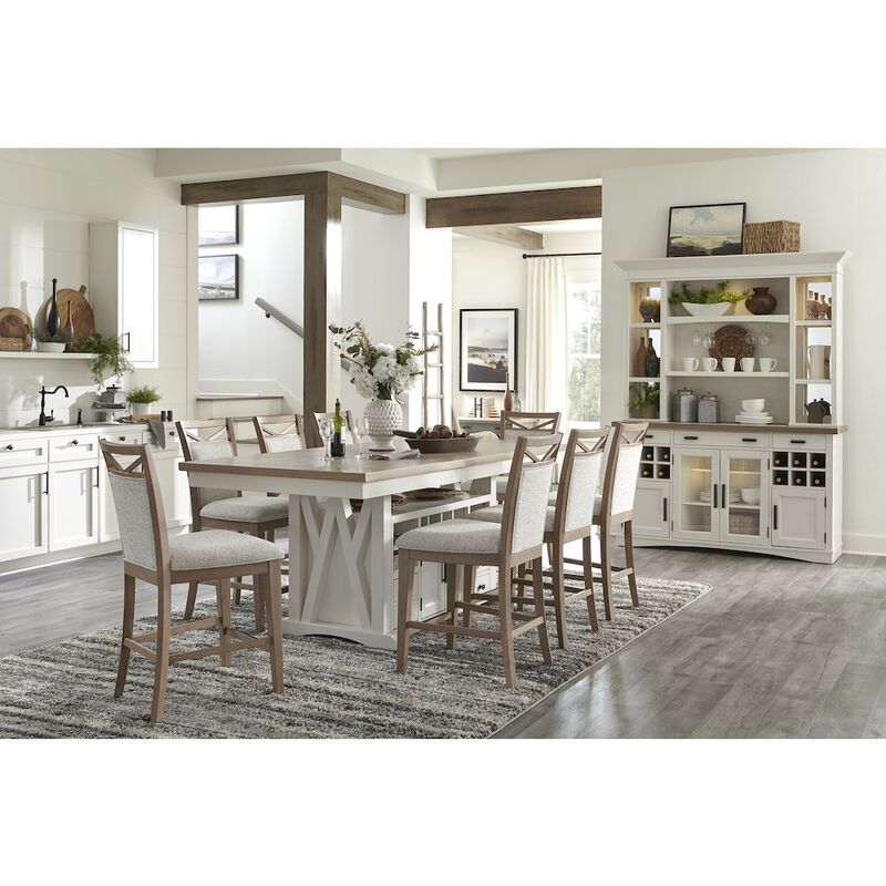 Parker House Furniture Modern Dining 72 In. Island Counter-Height Extendable Dining Table