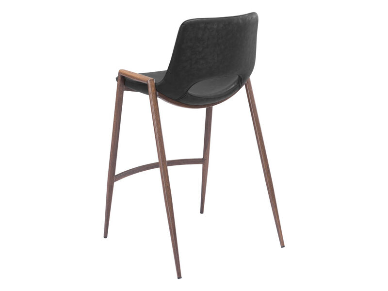 Desi Counter Stool (Set of 2) Black & Walnut