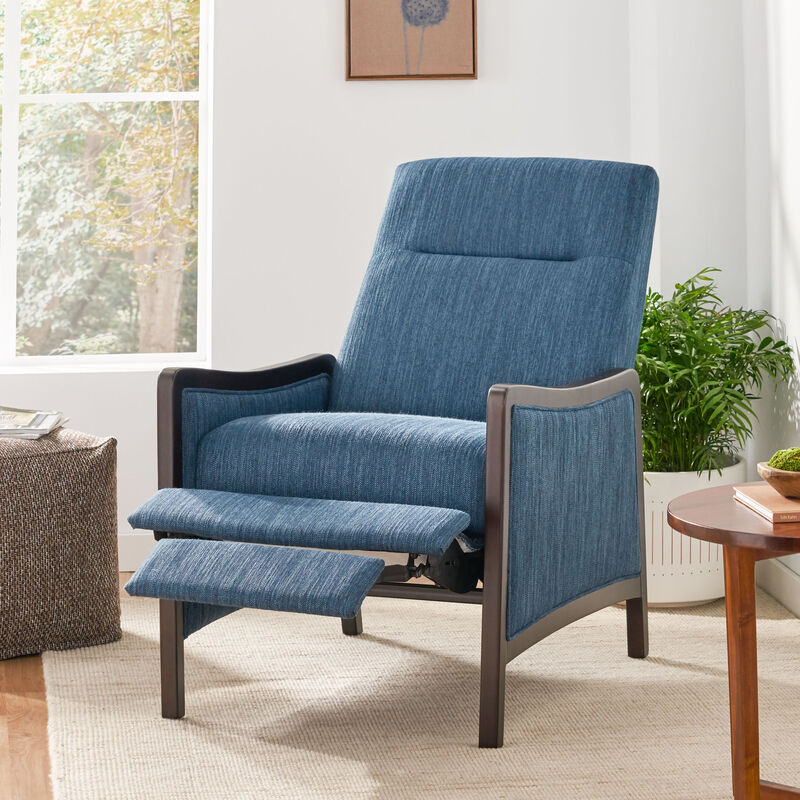 Merax Push-back Fabric Recliner Chair with Birch Wood Frame