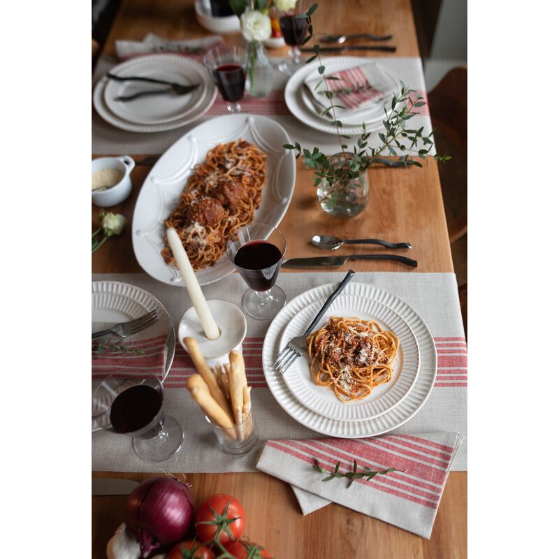 Solino Home 100% Pure Linen Table Runner | Farmhouse
