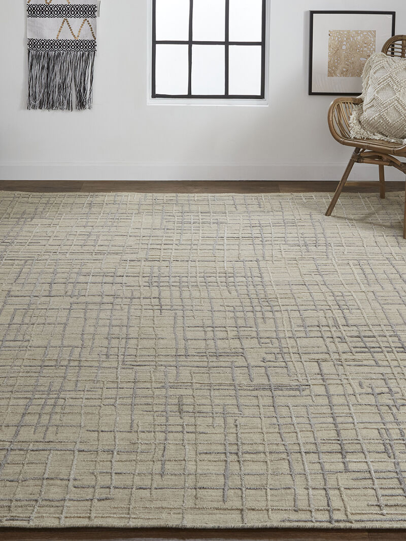 Kirkwood T8001 Beige/Silver 5' x 8' Rug By Thom Filcia