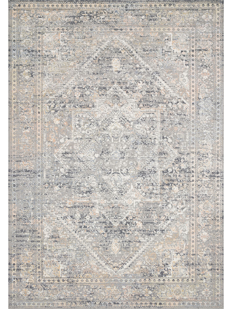 Lucia LUC01 Grey/Sunset 4' x 5'7" Rug