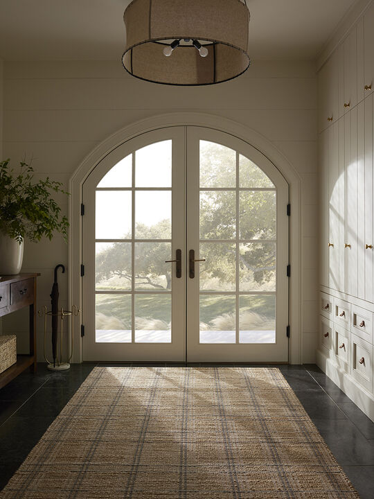 Judy JUD-02 Natural / Stone 18" x 18" Sample Rug by Chris Loves Julia