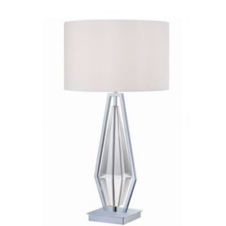 Sizygy Table Lamp Chrome Metal and Acrylic LED Light