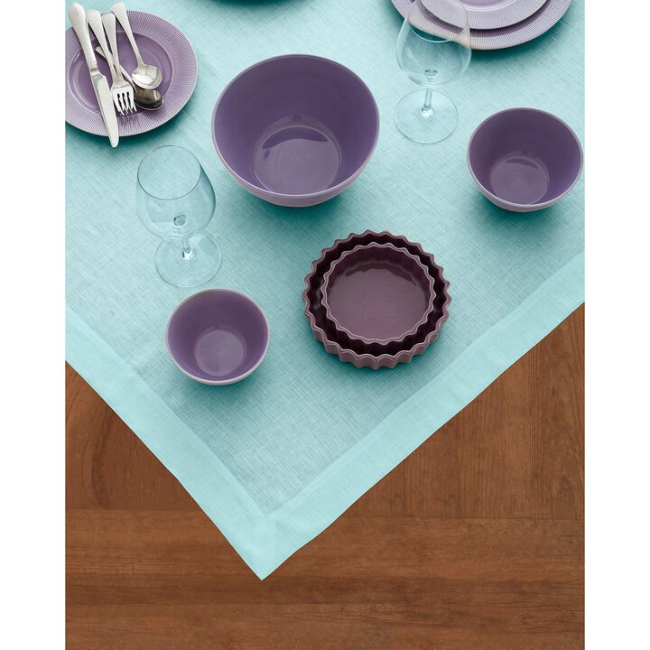 Solino Home 100% Pure Linen Table Throw 52 x 52 Inch | Fete