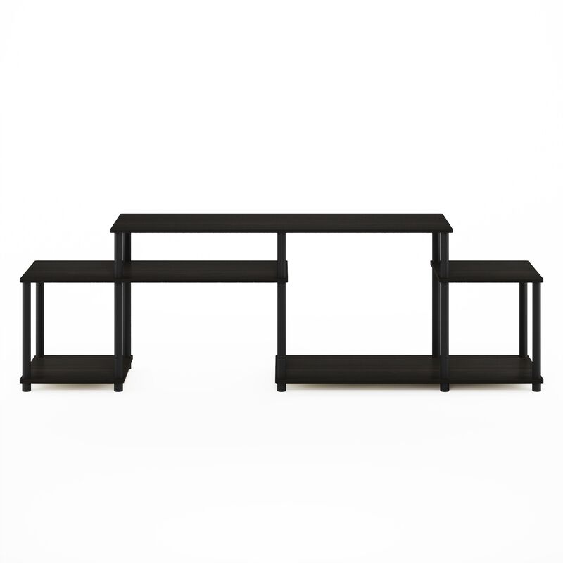 Furinno Furinno Turn-N-Tube Handel TV Stand for TV up to 55 Inch, Espresso/Black