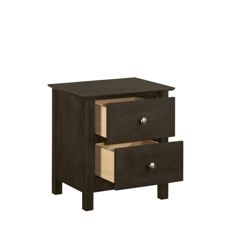 New Classic Furniture Zodiac 2 Drawer Nightstand-Gray
