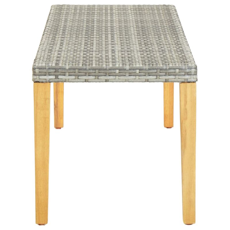 vidaXL Garden Bench 31.5" Poly Rattan Gray