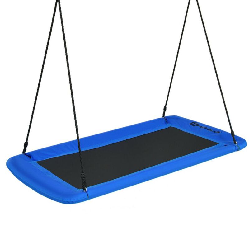 Hivvago 60 Inches Platform Tree Swing Outdoor with  2 Hanging Straps