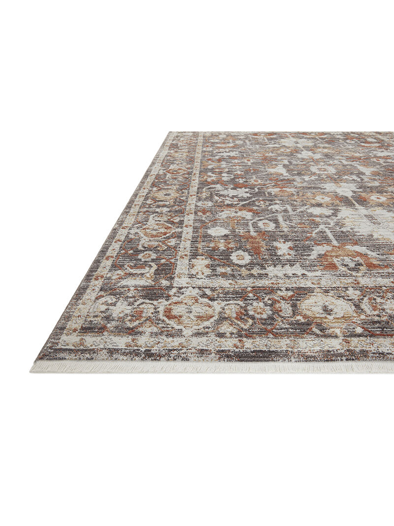 Bonney BNY07 Charcoal/Spice 3'11" x 5'5" Rug