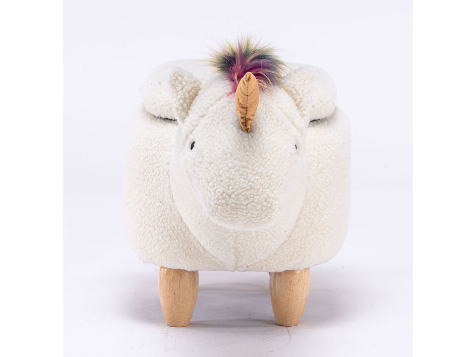 Multicolored Unicorn Storage Ottoman Multicolored Unicorn Storage Ottoman