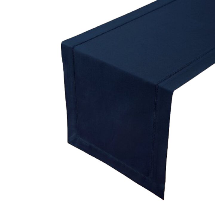 Solino Home Cotton Linen Hemstitch Table Runner for Thanksgiving, Christmas