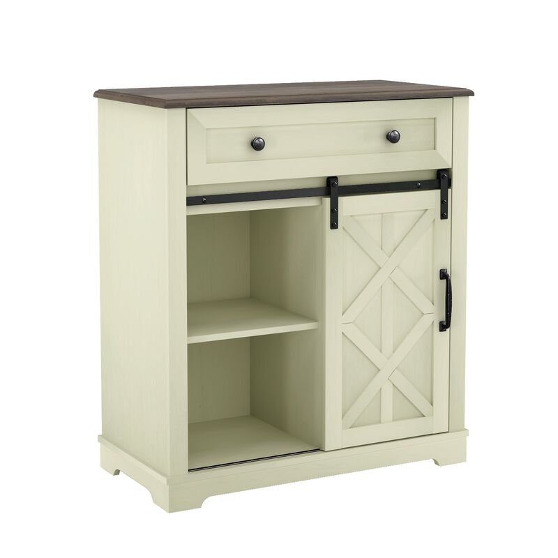 FESTIVO Rustic Chic Wine Cabinet with Glass Holder & Wine Rack