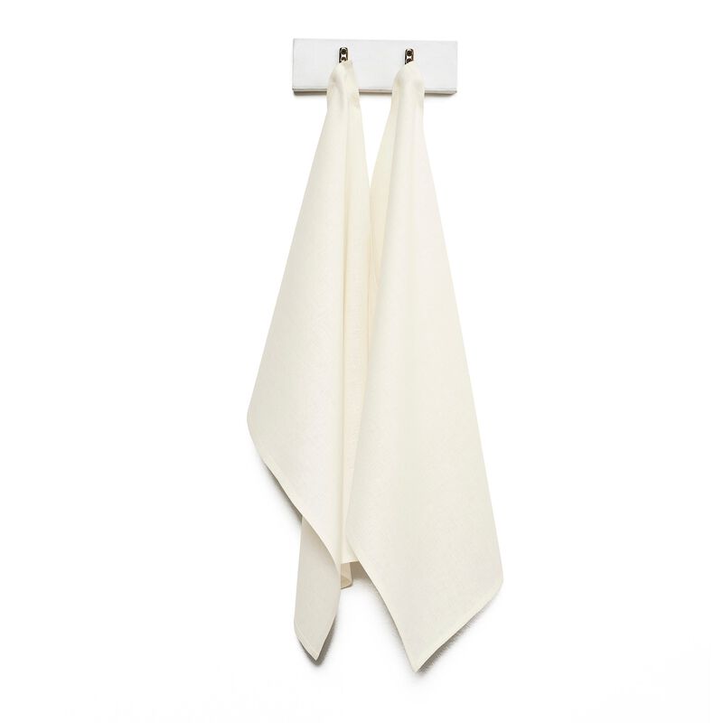 Solino Home 100% Pure Linen Kitchen Towels Set of 2 - 17 x 26 Inch | Fete