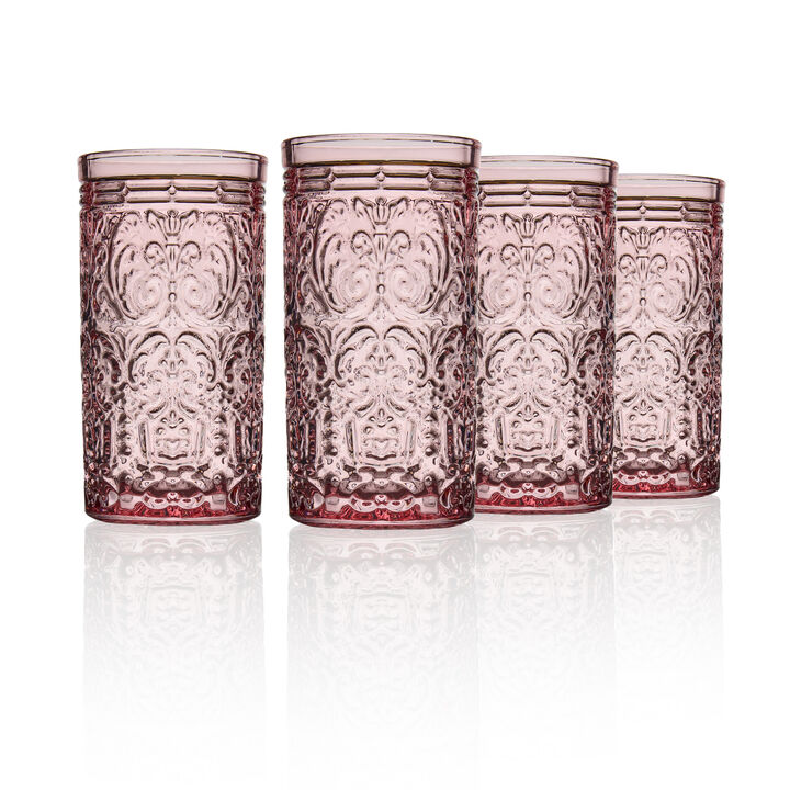 Jax Pink Highball, Set of 4