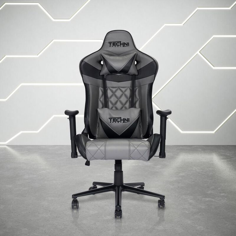 Techni Sport XL Ergonomic Gaming Chair, Grey