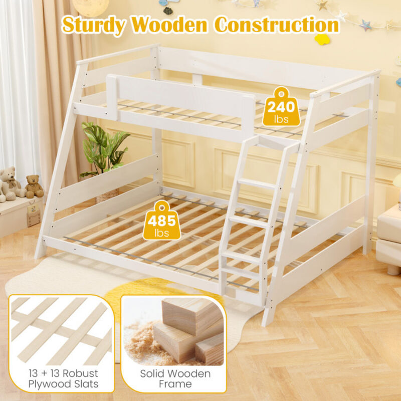 Low Bunk Bed with Reversible Ladder