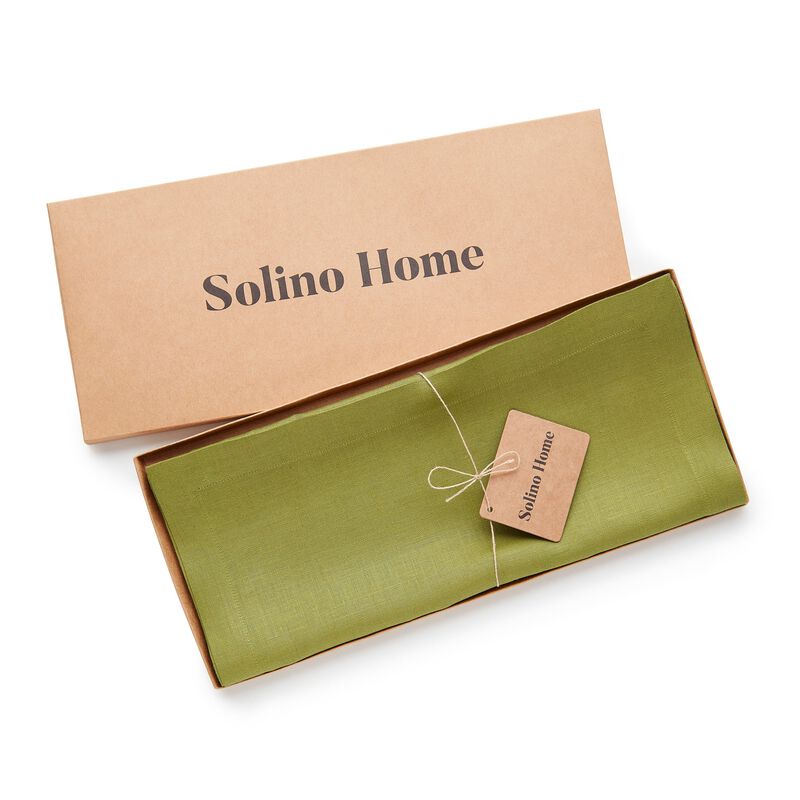 Solino Home 100% Pure Linen Table Runner | Fete for Valentine;s