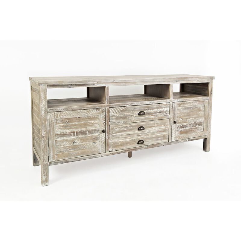 Jofran Artisan's Craft Rustic Farmhouse Distressed Acacia Media Console 70