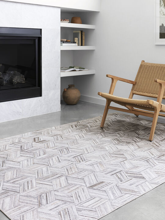 Maddox MAD07 Lt Grey/Ivory 3'6" x 5'6" Rug