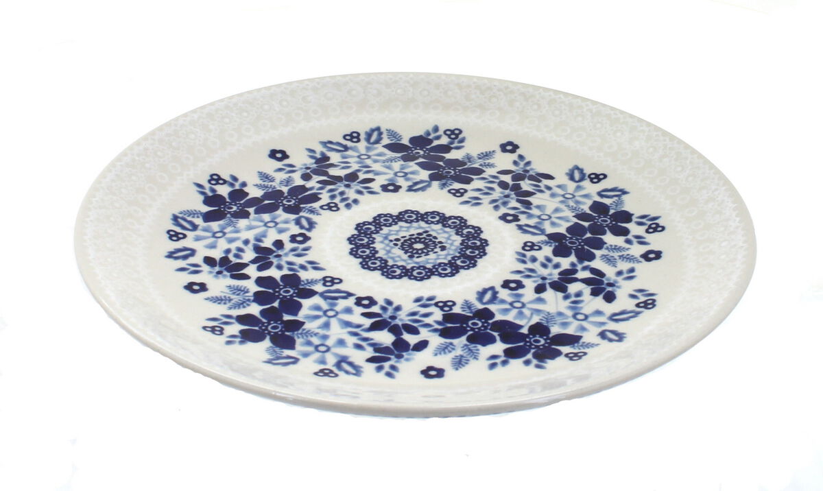 Blue Rose Polish Pottery Derby Lunch Plate