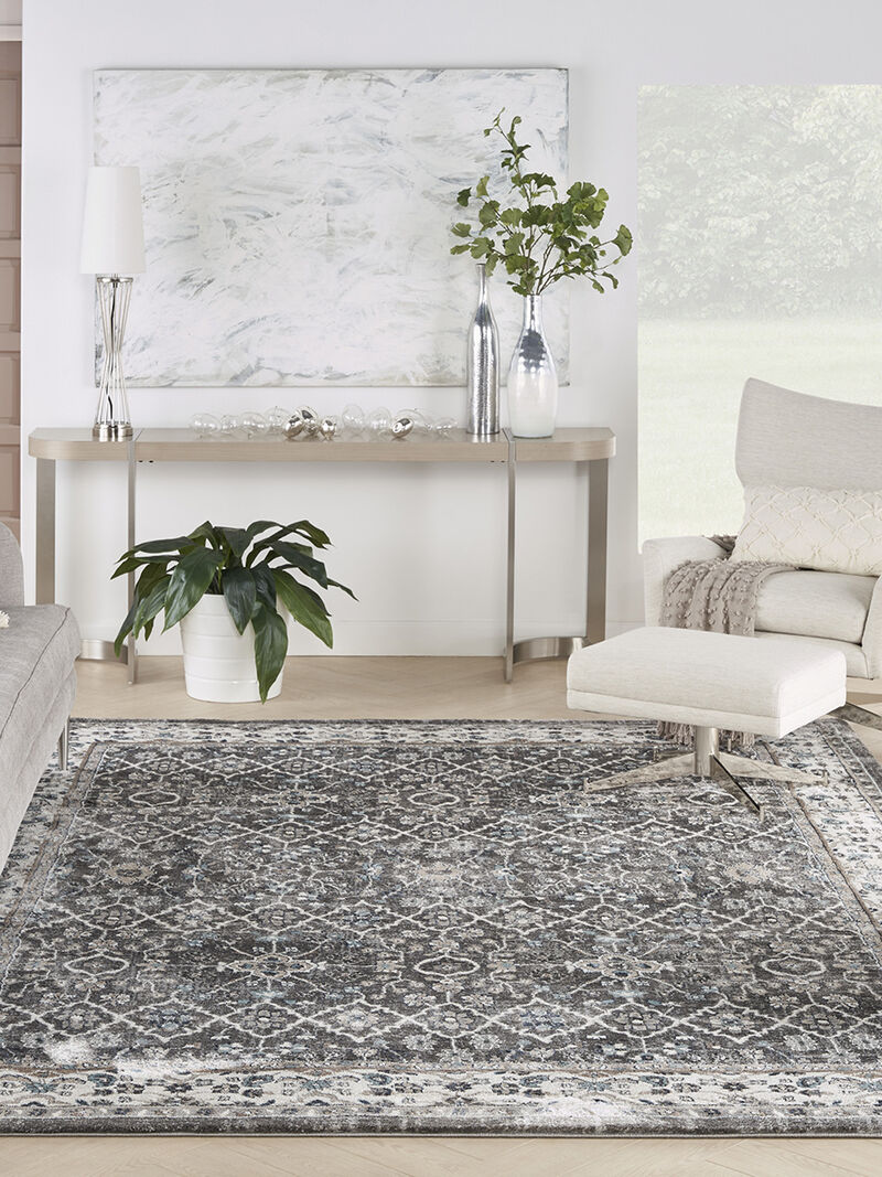 American Manor AMR01 Gray/Ivory 3'11" x 5'11" Rug