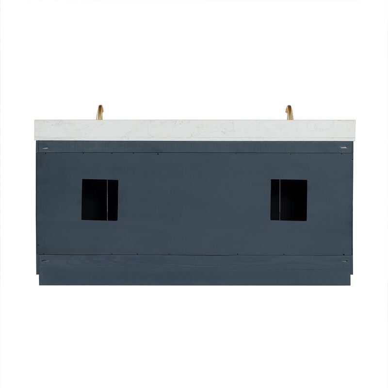 Altair 72 Double Bathroom Vanity Set in Classic Blue with Mirror