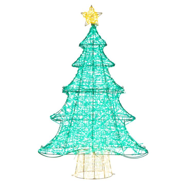 Hivvago 4 Feet Lighted Artificial Christmas Tree with 520 LED Lights and Top Star