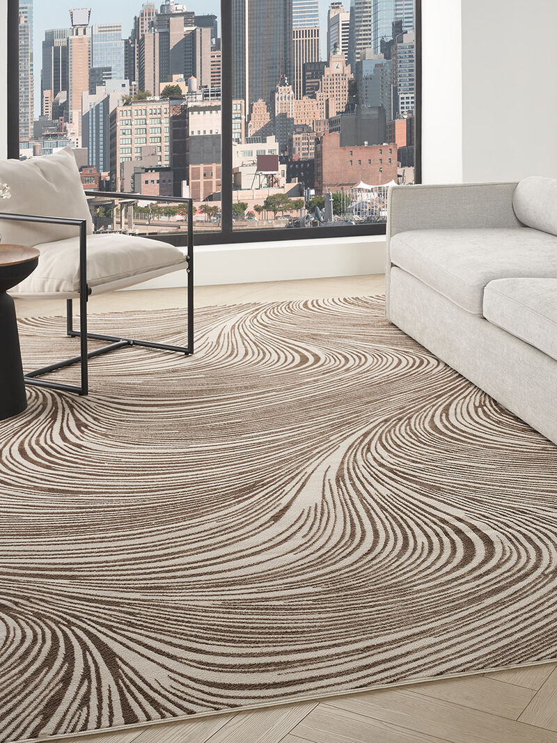Central Park West CEP02 Beige/Brown 7'10" x 9'10" Rug