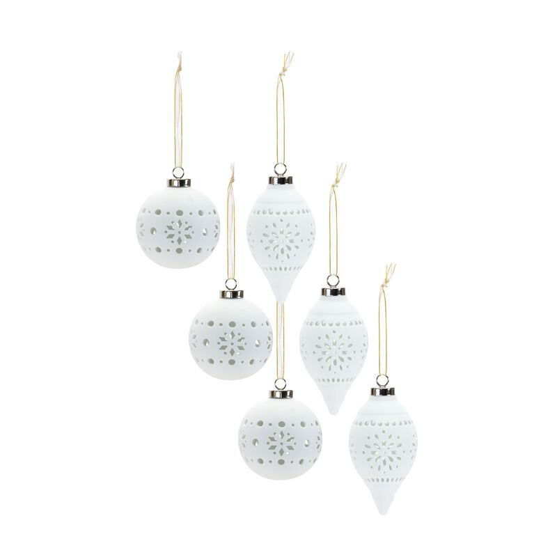 Set of 6 Christmas Ornaments for Holiday Tree Decoration