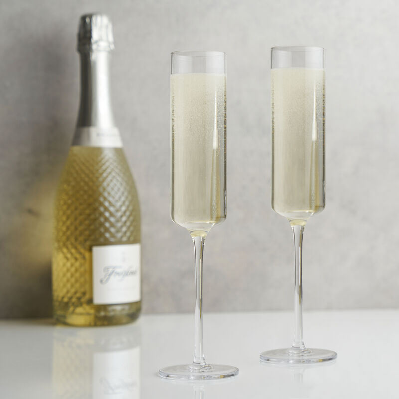 Laurel Crystal Champagne Flutes Set of 2