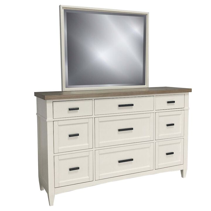 Parker House Furniture Parker House Americana Modern Bedroom 9 Drawer Dresser and Mirror