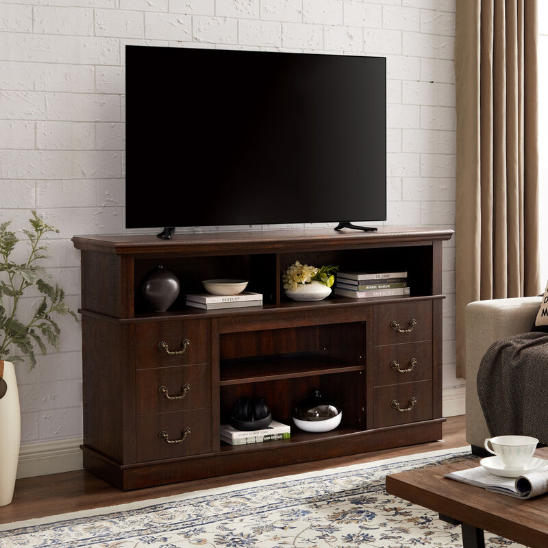 Farmhouse Rustic TV Stand for Up to 65" TV
