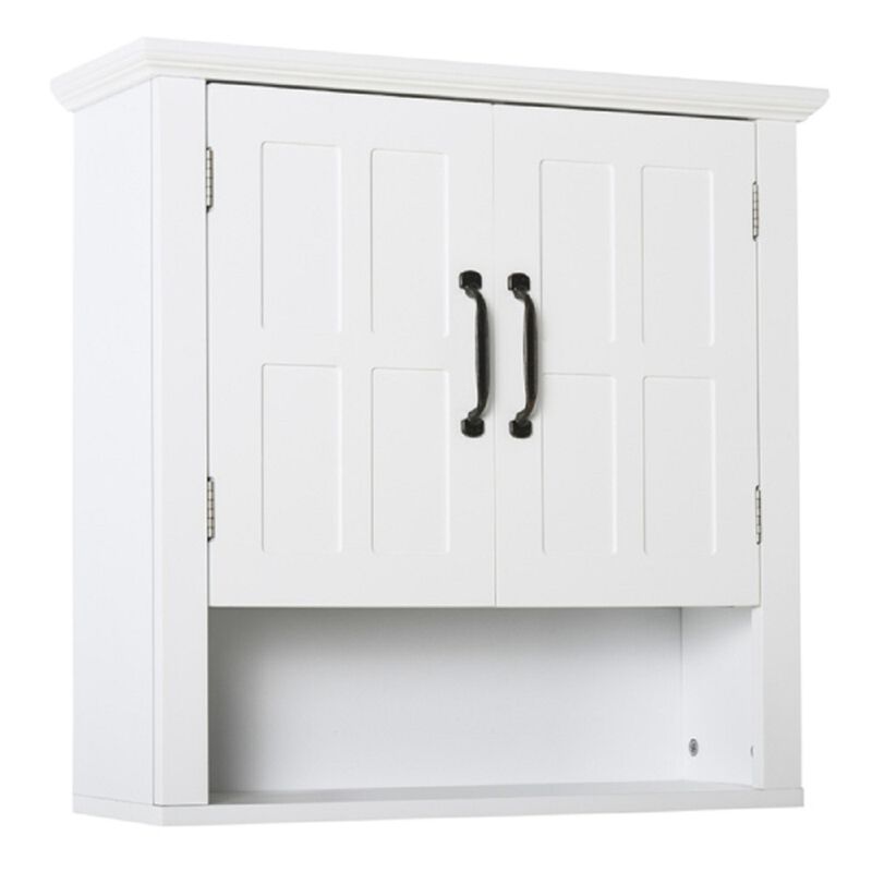 Bathroom Wall Cabinet with 2 Shelves, Compact Wall-Mounted Storage Organizer for Small Spaces