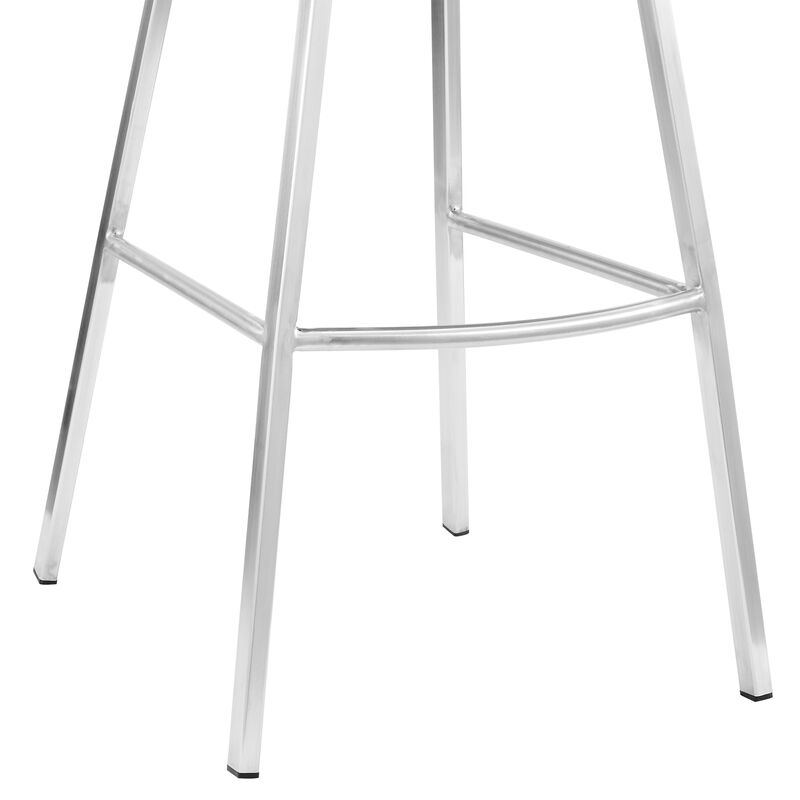 Tandy Black Faux Leather and Black Metal  Counter Stool