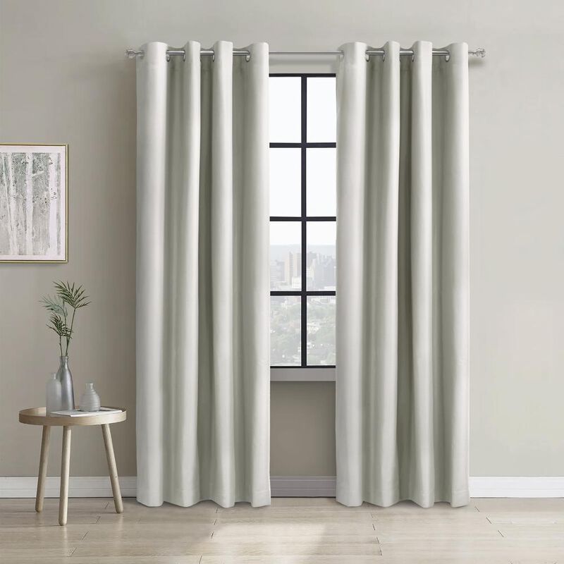 Thermaplus Alpine Blackout Premium Stylish and Functional Grommet Curtain Panel 52" x 63" White