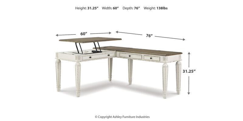 Realyn 2-Piece Home Office Lift-Top Desk