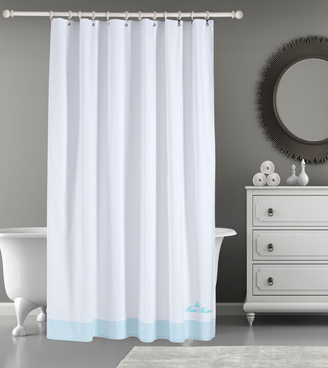 Brooks Brothers Rope Stripe Border Shower Curtain