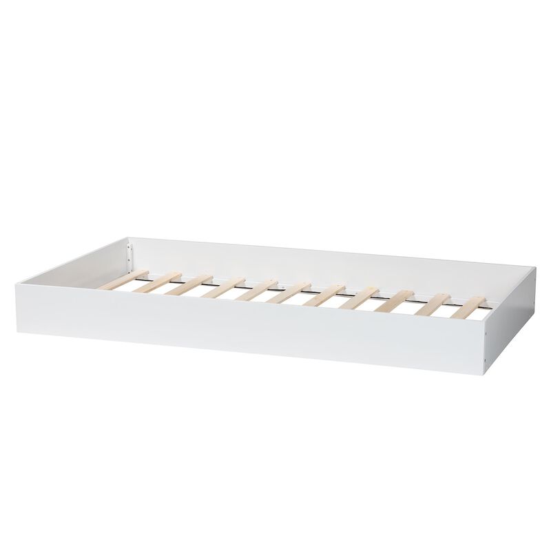 Baxton Studio Roni Modern White Wood Twin Trundle