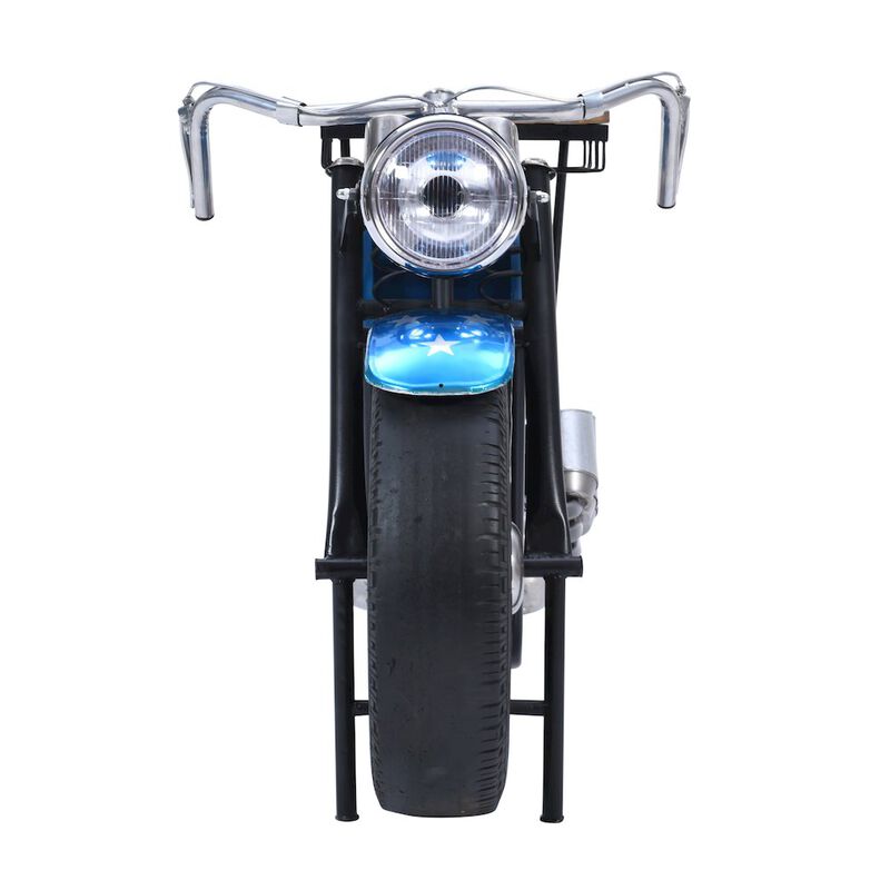 Jofran Glory Days 70 Patriotic American Flag Motorcycle Bar Console Table