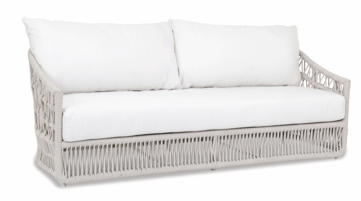 Dana Rope Sofa in Linen Canvas w/ Self Welt