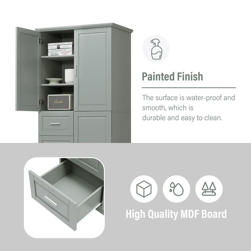 Merax Modern Storage Cabinet with Doors for Bathroom
