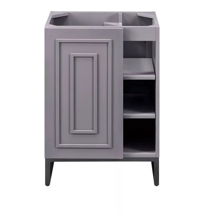 James Martin Vanities Alicante' 24 Stainless Steel Base, Matte Black