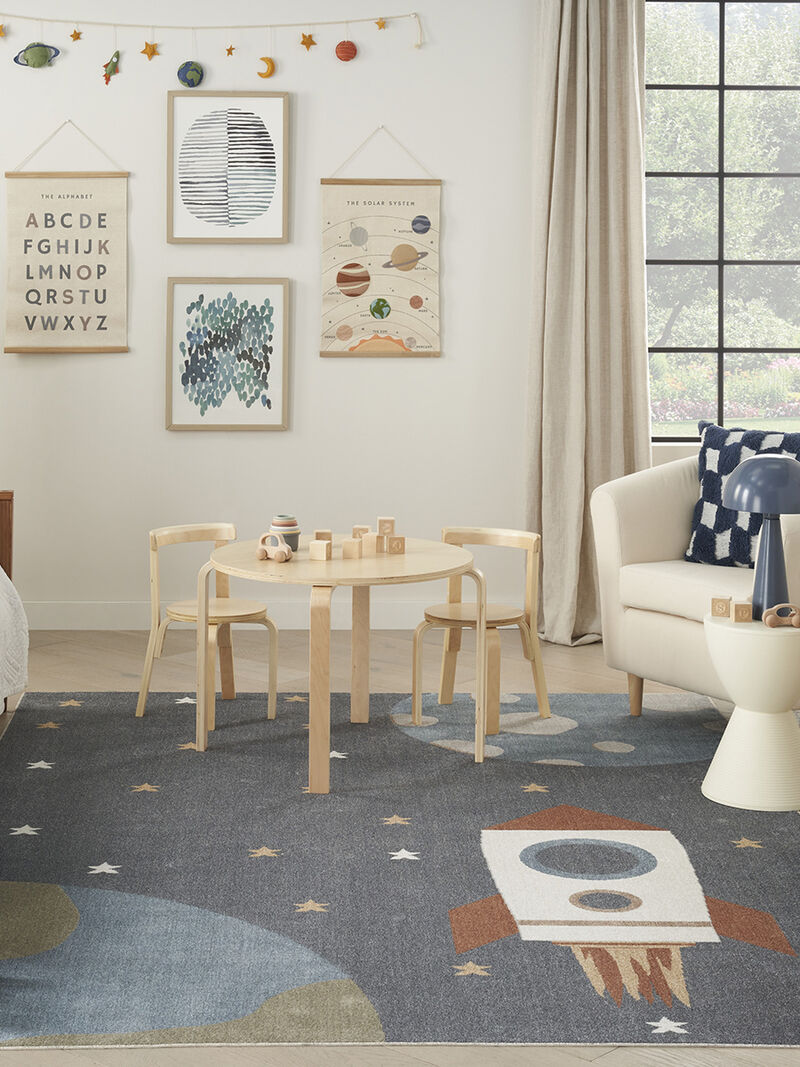 Astra Machine Washable ASW06 Sky Blue 9' x 12' Rug
