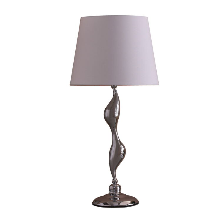 24-Inch Art Deco Silhouette Silver Table Lamp