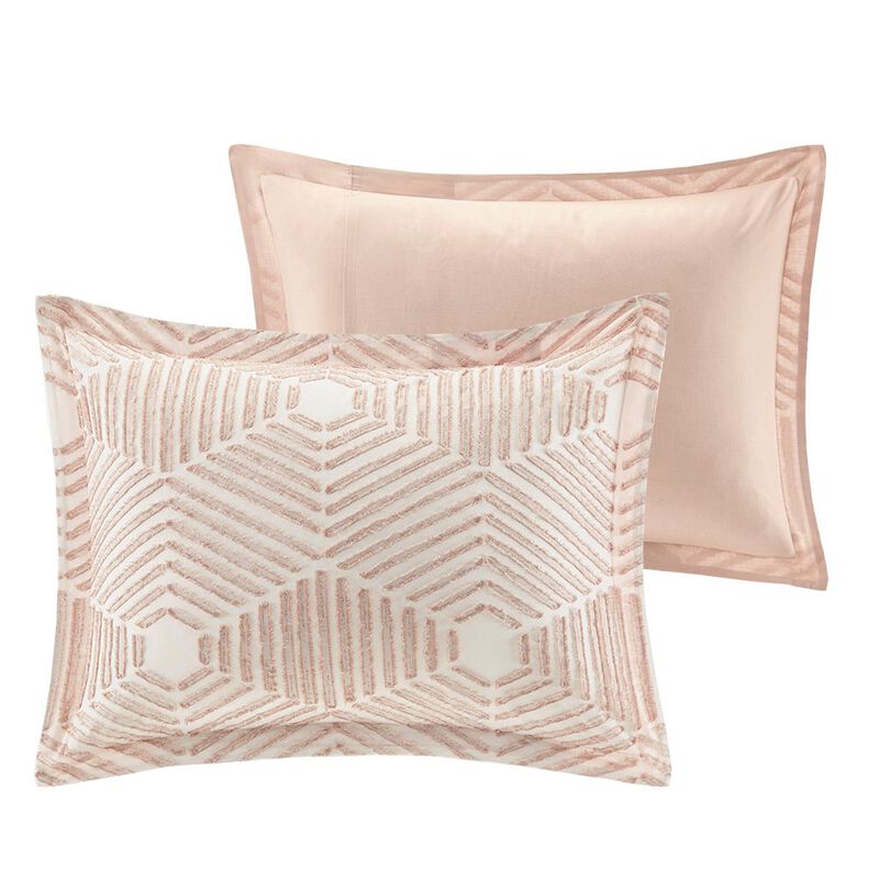 Gracie Mills Anibal Shabby Chic Cotton Jacquard Duvet Cover Set