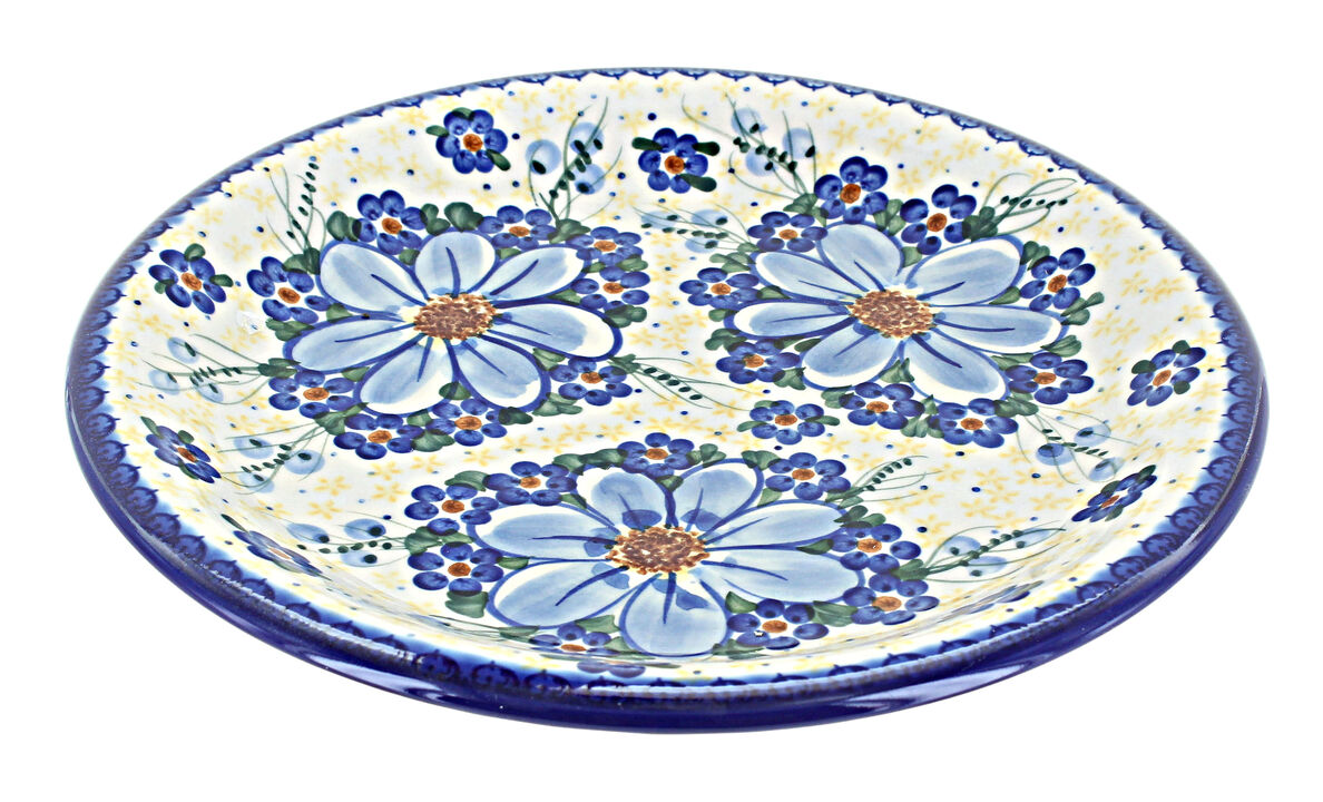 Blue Rose Polish Pottery Charleston Dinner Plate