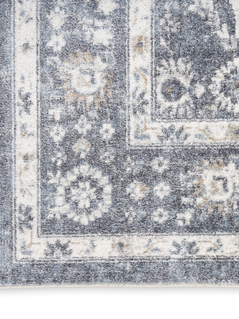 Astra Machine Washable ASW16 Dark Blue 4' x 6' Rug