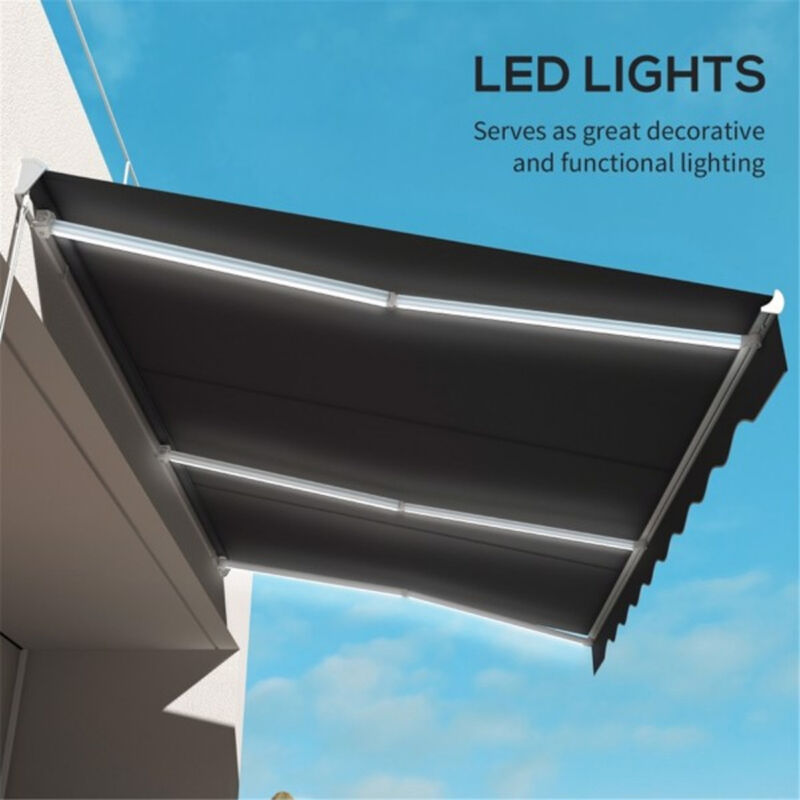 Electric Retractable Awning for Outdoor Spaces Weather-Resistant Canopy