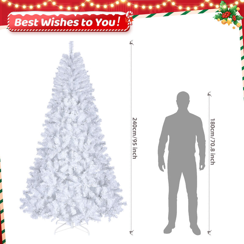 Warm White Christmas Tree 8 Modes, 2008 Branches, Lush & Festive Holiday Décor